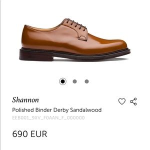 Church’s Shannon Polished Binder Derby Sandalwood